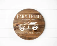 Christmas svg | Truck Farm Fresh Christmas Tree sign design Product Image 3