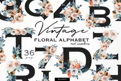 Vintage floral alphabet Product Image 1