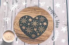 Scandinavian Style X-mas Heart SVG, Christmas Decor Cut File Product Image 3