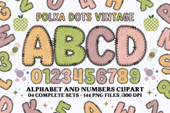 Polka Dot Vintage png Alphabet, polka dot letters doodle Product Image 1
