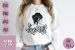 Butterfly woman SVG | vinyl cutting | Butterfly cut file Product Image 1