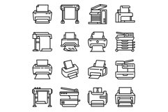 Printer icon, outline style Product Image 1