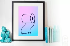 Toilet Paper SVG - Toilet Paper Roll Clipart- Quarantine SVG Product Image 2