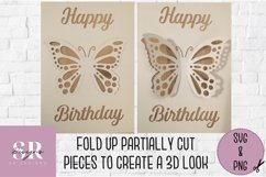 3d butterfly birthday card| Paper cutting | birthday card Product Image 3