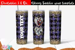 Valentines day Heart frame 20 Oz. Skinny Tumbler wrap subli Product Image 1