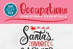 Christmas cashier svg, a Santa's favorite cashier svg file Product Image 2