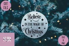 Believe in the magic of christmas bauble| vinyl cutting | Product Image 5