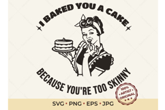 Retro Housewife Svg, Funny Baking SVG Product Image 1