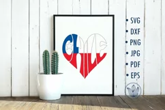 Chile SVG cut file in the shape of a heart Product Image 3