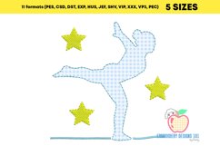 Gymnast in Action Stitch Applique Product Image 2