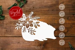 Christmas Hedgehog - SVG EPS DXF PNG PDF JPG Product Image 1