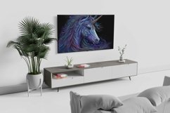 Samsung Frame TV Art, Holographic Unicorn Set of 4 Product Image 3
