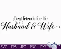 Best Friends For Life Husband And Wife Farmhouse Svg Sign Product Image 2