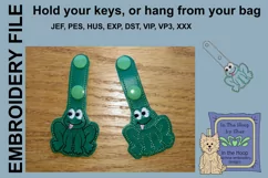 ITH Happy Frog Key Fob - Embroidery Design Product Image 2