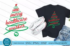 Christmas Healthcare Worker svg -a Health care Worker design Product Image 1