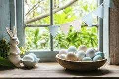Easter Background, Colorful Easter Eggs Background Design Product Image 1