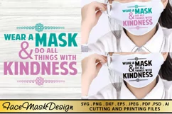 Mask SVG PNG EPS DXF Face Mask SVG Mask Design SVG Cut File Product Image 1