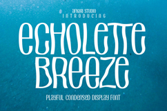 Echolette Breeze - Playful Condensed Display Font Product Image 1