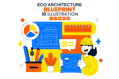 10 Eco Architecture Blueprint Illustration Product Image 1