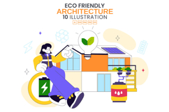 10 Eco Friendly Architecture Illustration Product Image 1