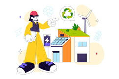 10 Eco Friendly Architecture Illustration Product Image 4