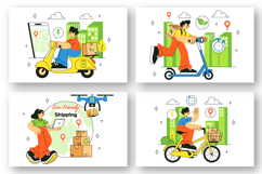 10 Eco Friendly Shipping Service Illustration Product Image 2