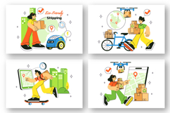 10 Eco Friendly Shipping Service Illustration Product Image 3