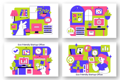 10 Eco Friendly Startup Office Illustration Product Image 2