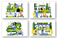 10 Eco Friendly Transportation Illustration Product Image 3