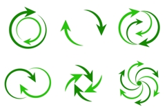 Eco Green Arrow Logo SVG Bundle | 6 Vector Icons Product Image 1