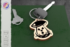 Radioactive Mushroom Keychain SVG, Edgy Environmental Laser Product Image 1