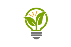 Eco Friendly Light Bulb and Green Leaf Energy Logo Template Product Image 1