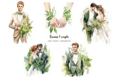 Watercolor Eco-Friendly wedding clipart. Zero waste wedding Product Image 3