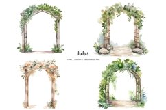 Watercolor Eco-Friendly wedding clipart. Zero waste wedding Product Image 5