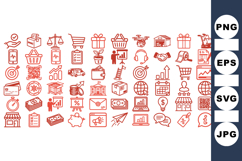 Business Icon Vector Bundle for Finance and Marketing Product Image 1