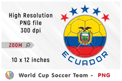 Ecuador National Team Soccer Ball. World Cup 2026 Product Image 1