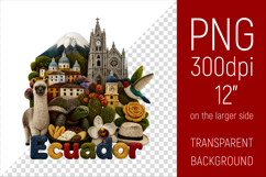 Ecuador Travel Landmark Illustration