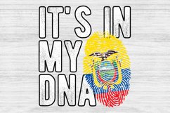 It&#039;s in my DNA Ecuador Flag Fingerprint PNG Sublimation Product Image 1