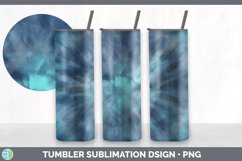 Blue Tie Dye Tumbler Sublimation Design Bundle Product Image 7