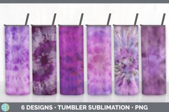 Bundle of six purple tie dye sublimation tumbler designs.
