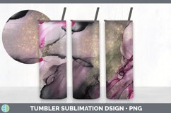 Pink Alcohol Ink Tumbler | Geode Sublimation Bundle Product Image 2