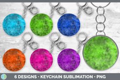 Brightly colored textured designs for keychains in blue, green, pink, orange and purple