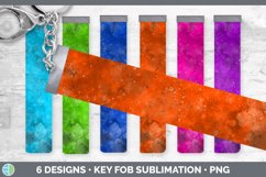 6 key fob sublimation designs