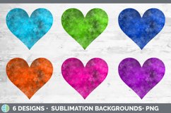 Six brightly colored heart clipart bundle