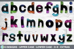 Bright Colors Alpha Doodle | Sublimation Alphabet Set PNG Product Image 3