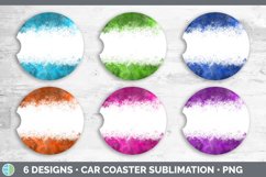 Bright Car Coaster Sublimation Designs | Watercolor Coaster Product Image 2