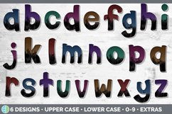 Night Alpha Doodle | Sublimation Alphabet Set PNG Product Image 3