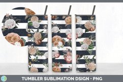 Flowers and Stripes Tumbler Sublimation Design Bundle Product Image 2