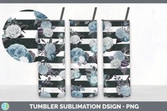 Flowers and Stripes Tumbler Sublimation Design Bundle Product Image 3