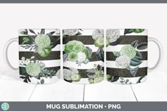Flowers and Stripes Mug Sublimation Product Image 4